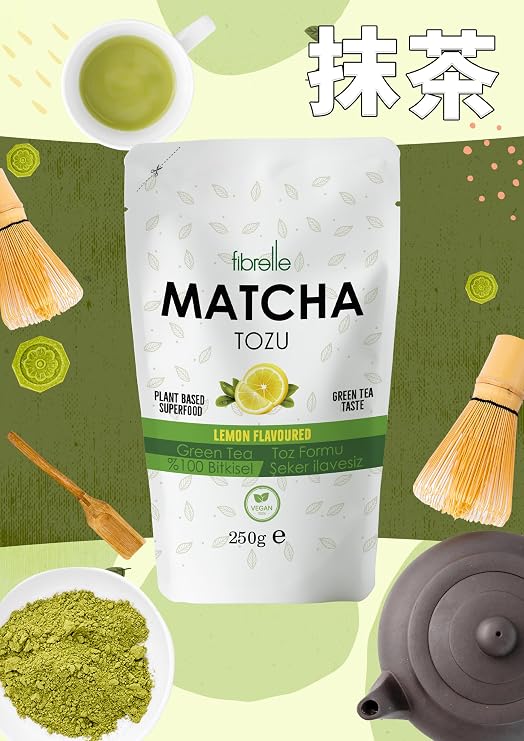 Fibrelle Matcha Tea Lemon Flavored 250g