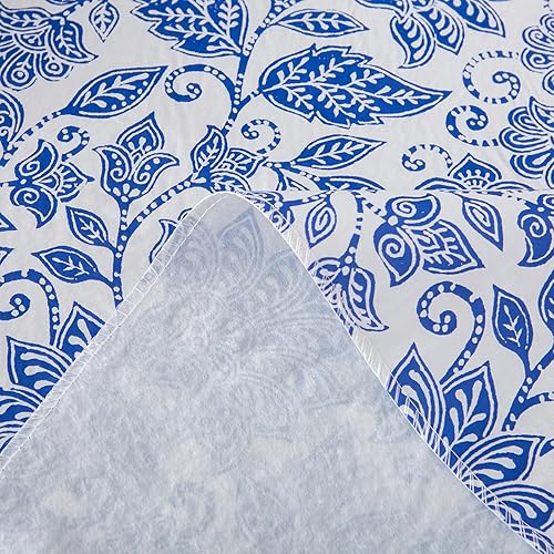 Miniatura 6 de Mantel de vinilo con parte trasera de franela, impermeable, a prueba de aceite, mantel de plástico lavable a prueba de derrames, para interiores y