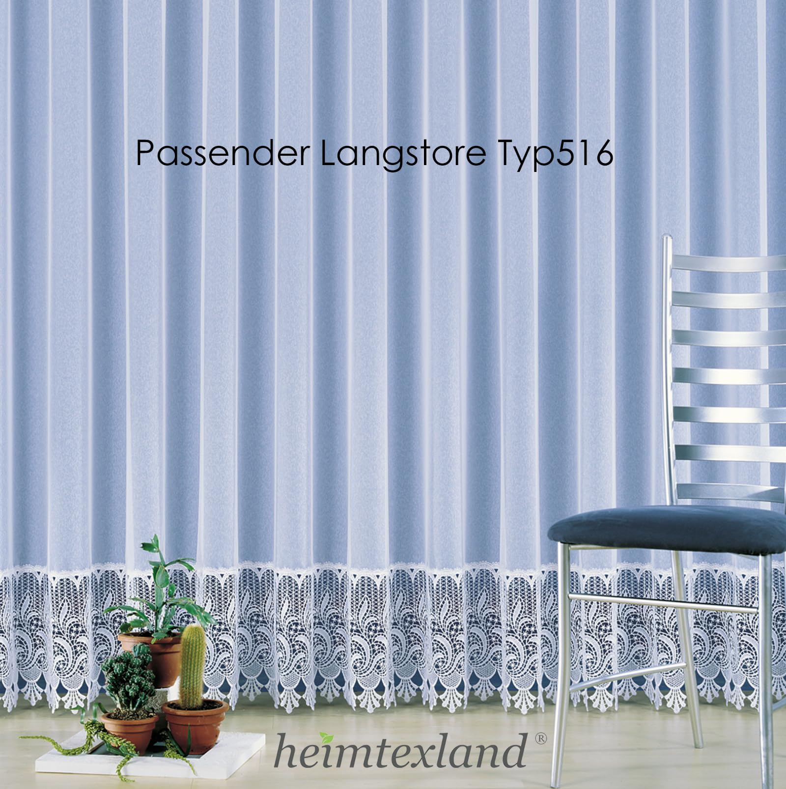 Heimtexland Tenda A Strisce Trasparente 245x145 Cm, 100% Poliestere, Con Binario Universale E Piombino, Made In Germany