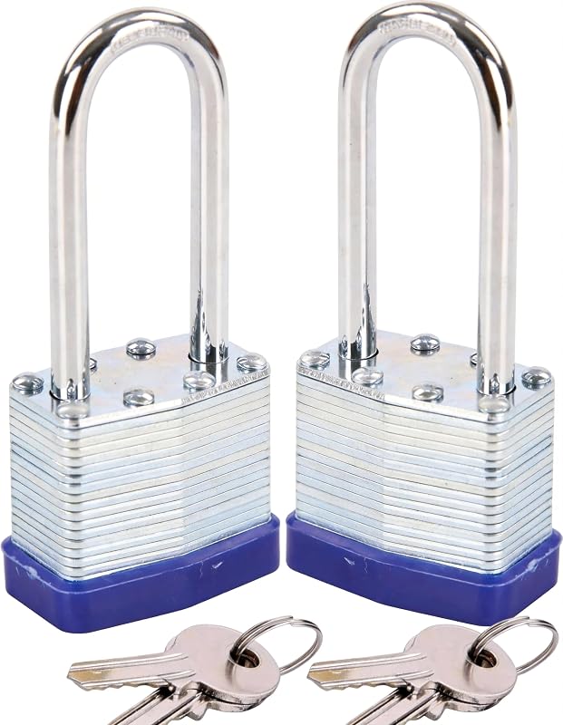 SEPOX® Heavy Duty Outdoor Padlock Keyed-Alike 2-3/8" Extra Long Shackle 2PK