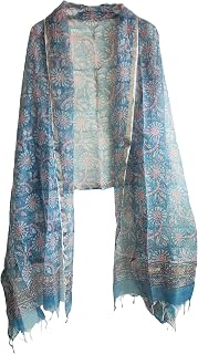 India Scarves Kota Doria Multi Colors Floral Dupatta size L 250 X W 90 Cm Price In India