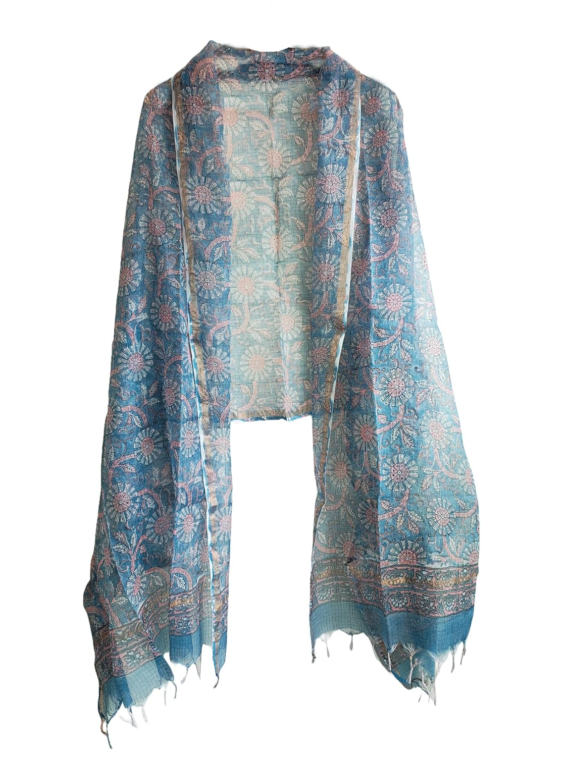 India Scarves Kota Doria Multi Colors Floral Dupatta size L 250 X W 90 Cm - Review, Price and Buying Guide
