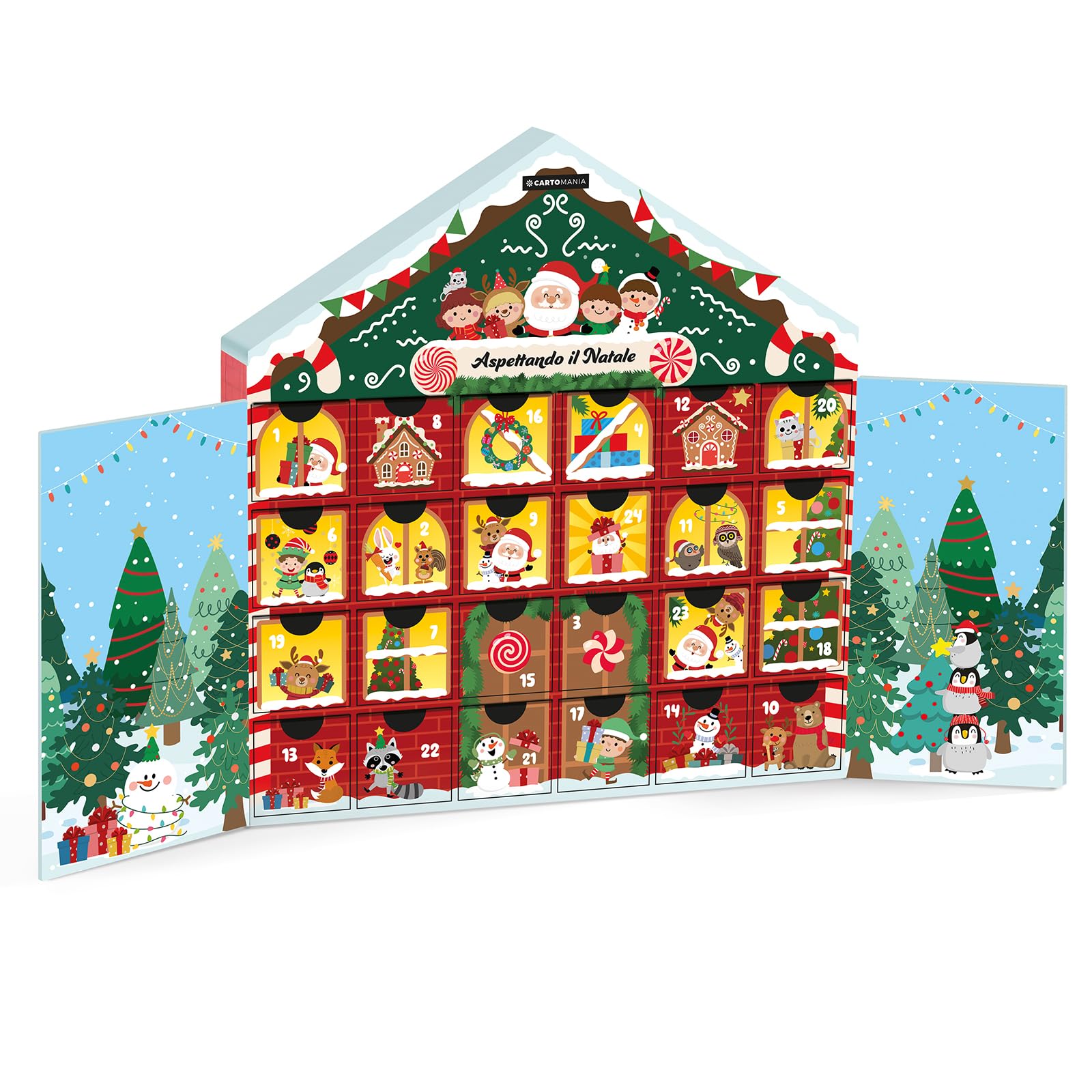 Calendario de Adviento, 24 cajones, sorpresas para descubrir cada día, 24 regalos, Navidad, regalo para niños y adultos