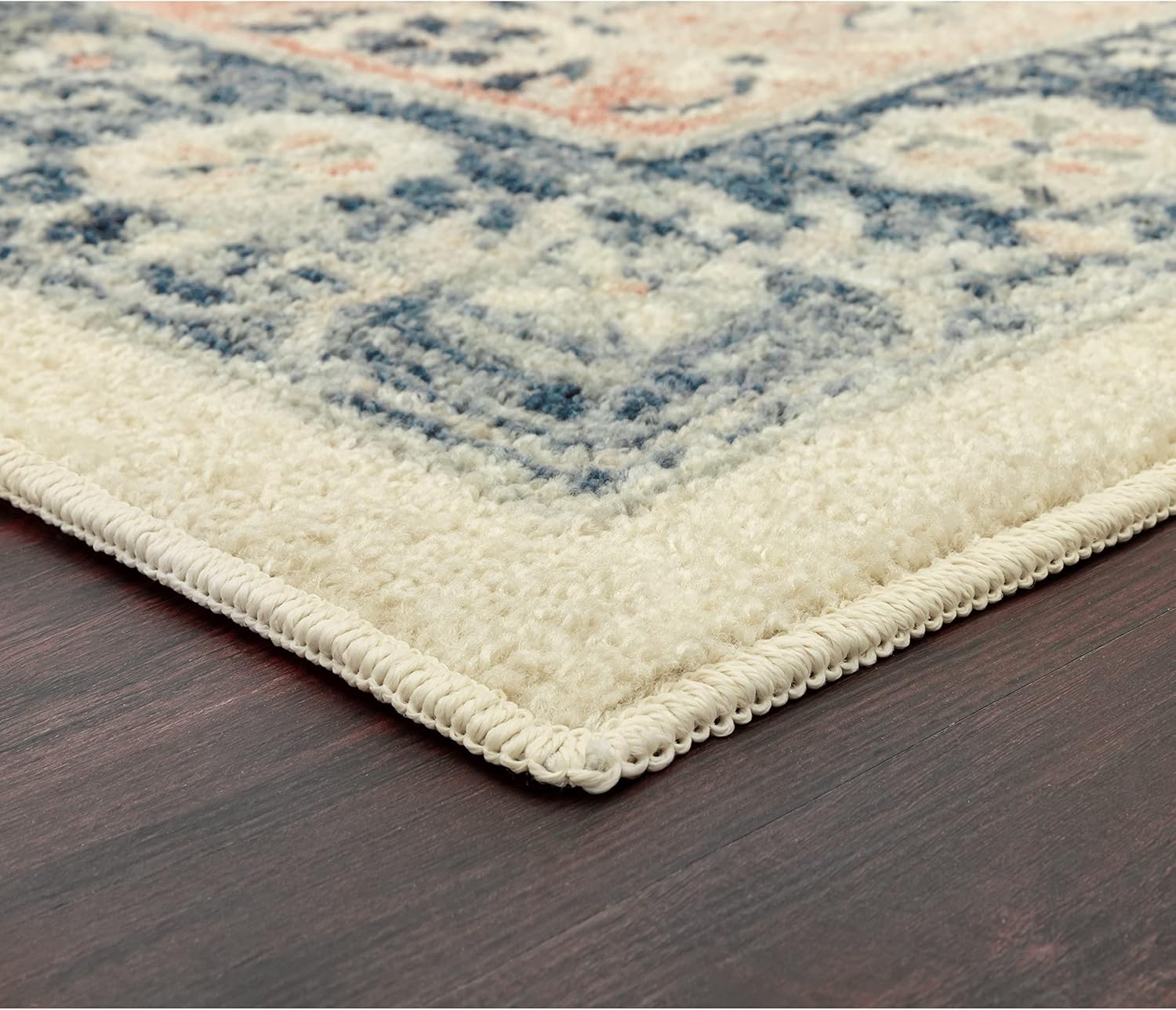 Maples Rugs Caprice Boho Medallion Hallway Entryway Runner Non Skid Runner Rug [Made in USA], Blue, 2' x 6' : Everything Else