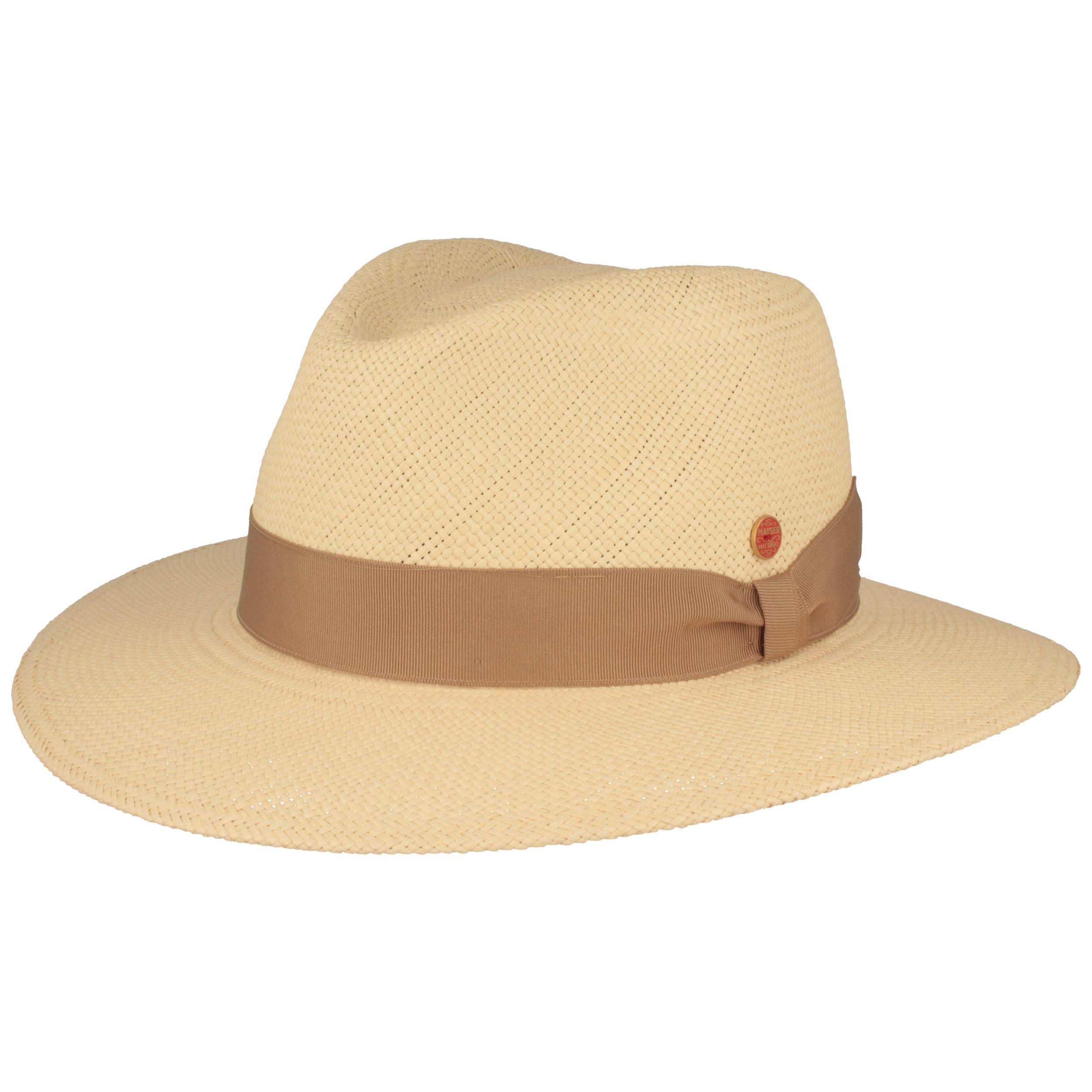 Mayser Chapeau Panama original | Chapeau de paille | Chapeau d'été en Équateur - Traditionnel Tressé à la main Protection UV 40 Hydrofuge Anti-casse