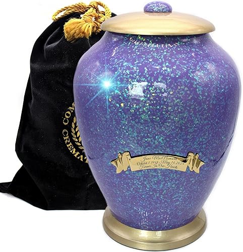 Miniatura 5 de Urnas de cremación con purpurina brillante para cenizas de adultos, urnas grandes XL o pequeñas para cenizas humanas, mujeres adultas y urnas para