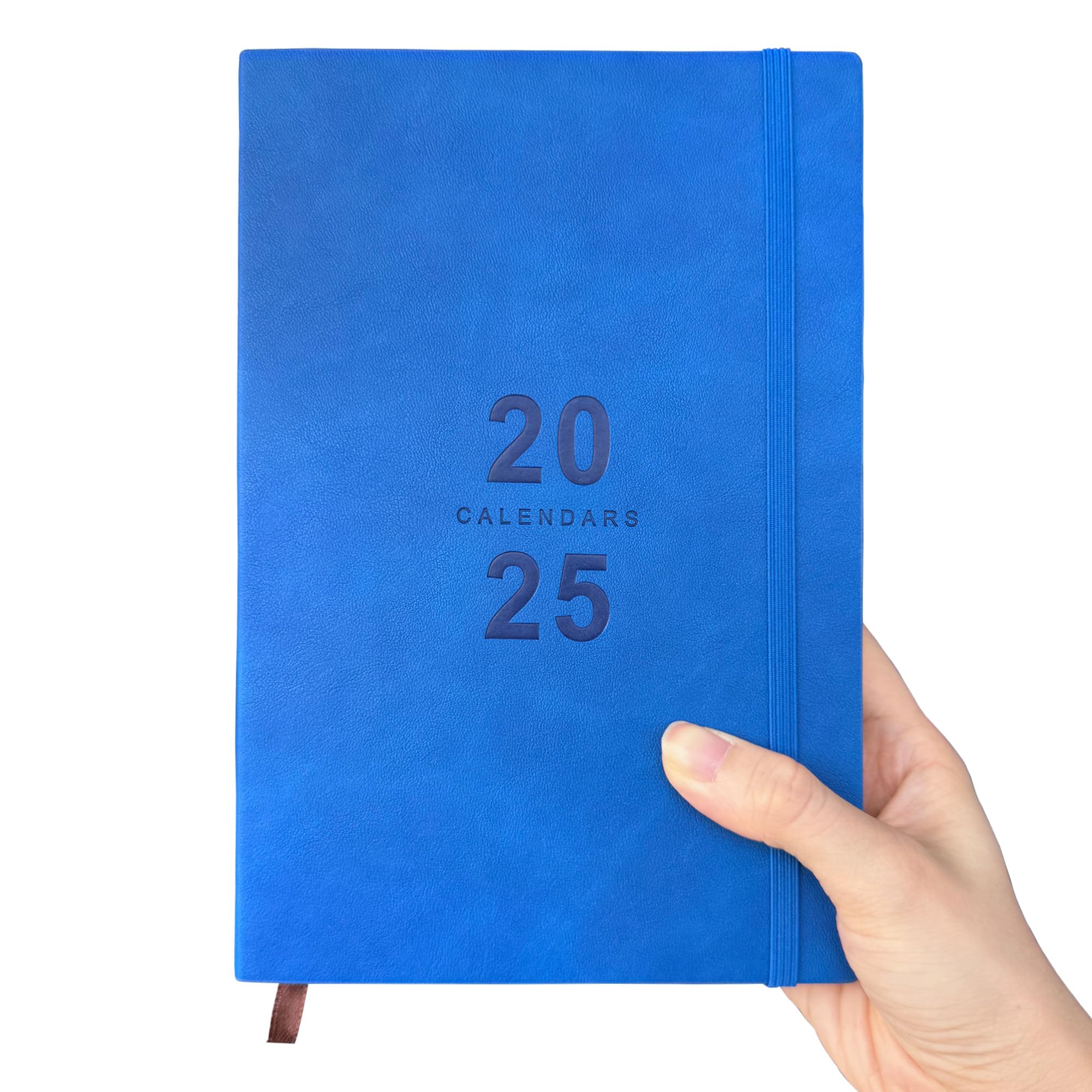 Daily Hourly Planner 2025, Calendar 2025 Agenda Planner Daily Appointment Notebook Book 8.5"x5.8", January 2025 to December 2025, Faux Leather Cover (