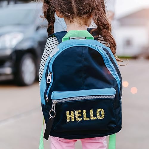 Miniatura 7 de Locacrystal 68 piezas de pegatinas de letras de alfabeto de resina brillante con diamantes de imitación A-Z, autoadhesivas, para decoración de