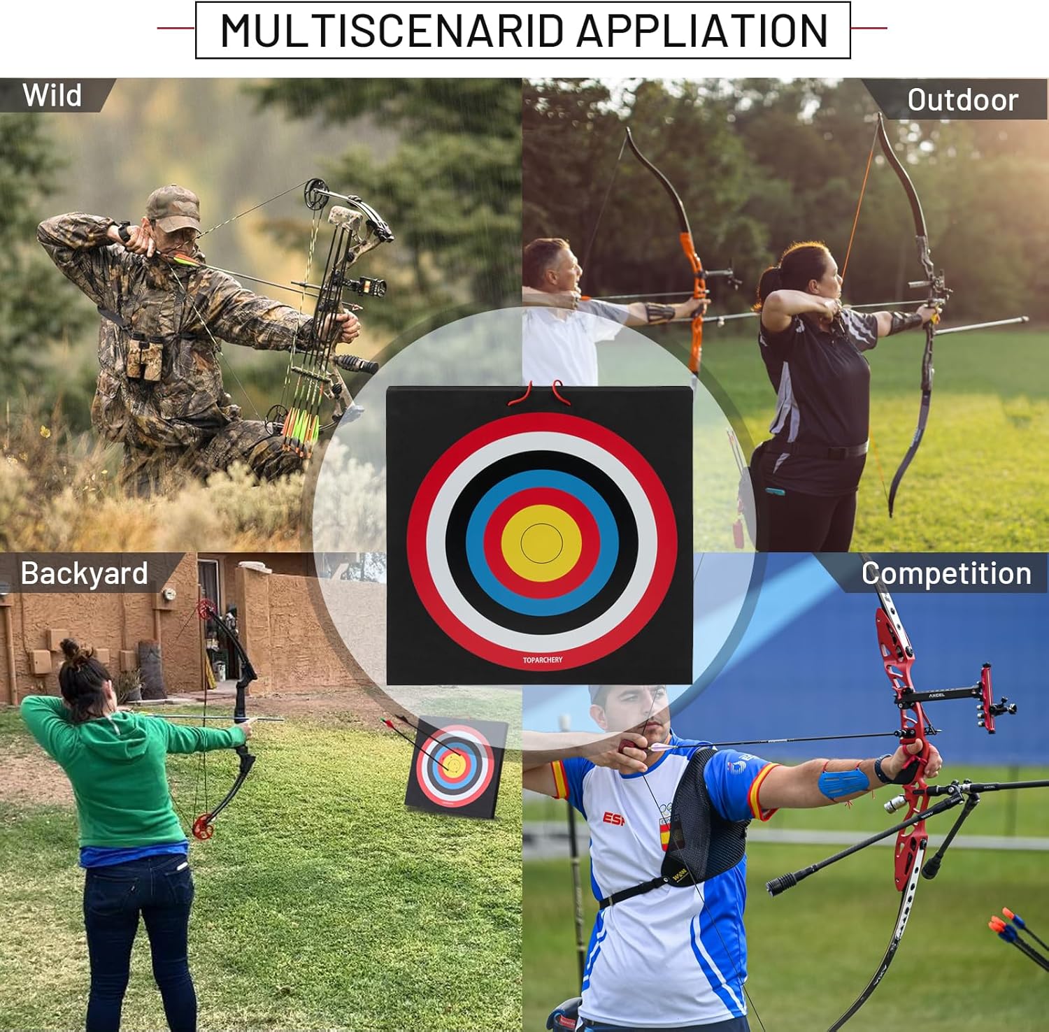 TOPARCHERY 20'' Foam Archery Target High-Density Target Block Target for Backyard, Throwing Knife Target