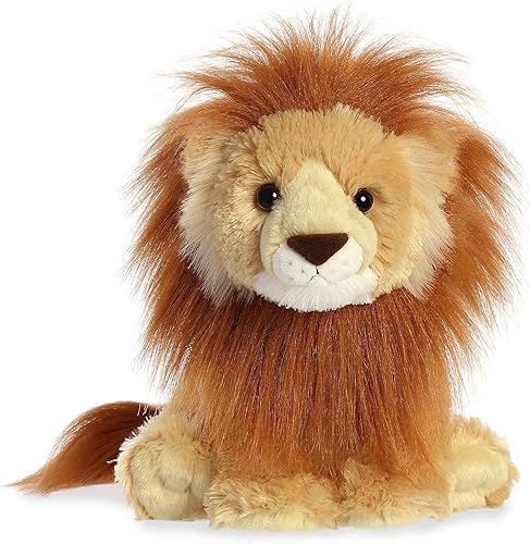 Aurora Huggable Destination Nation Lion - Animal de peluche - Exploración global - Diversión de aprendizaje - marrón 12 pulgadas