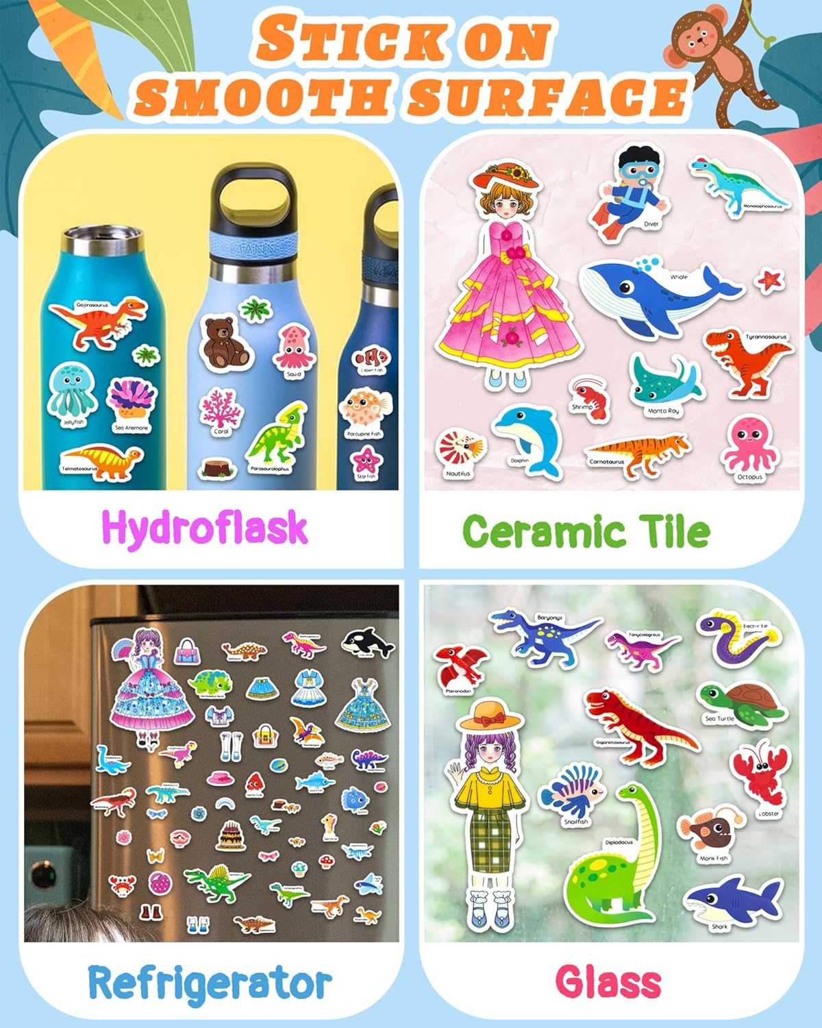 Benresive Reusable Sticker Books for Toddlers, 3 Sets Travel Stickers for Kids, Toddler Sticker Book, Crafts Activities for Toddlers, 3 and Up Birthday Gifts Travel Toys - Image 4