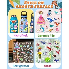Benresive Reusable Sticker Book for Toddlers 2-4 Years, 3 Sets Travel Stickers for Kids, Waterproof Sticker Books for Toddlers 1-3, Crafts Activities for Todddlers 1-3 2-4 3-5