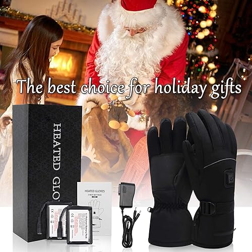 Miniatura 7 de Rabbitroom - Guantes eléctricos con calefacción para hombres y mujeres, guantes con batería recargable, impermeables, con pantalla táctil, guantes