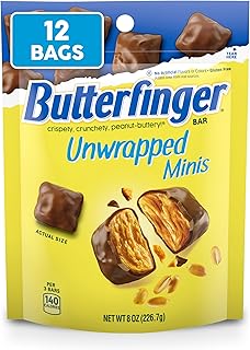 Unwrapped Minis, Bulk 12 Bags, Chocolatey, Peanut-Buttery, Resealable Bag, 8 oz Each