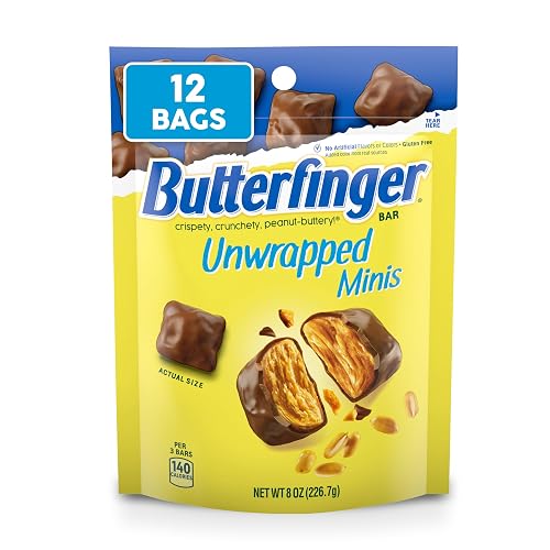 Unwrapped Minis, Candy Bars, Bulk Candy, 12 Bags, 8 Oz