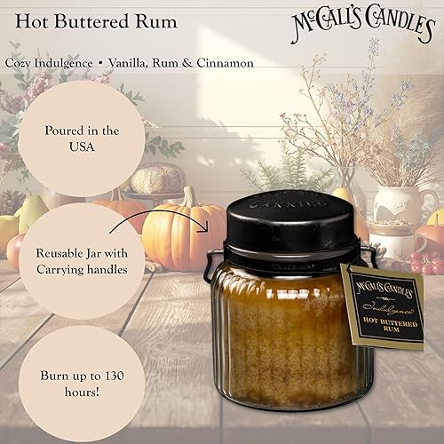 Vista 157 de McCall's Candles Manzanas y calabazas Vela perfumada de 18 onzas Colección Indulgence Doble mecha Tarro ranurado Vertido en Estados
