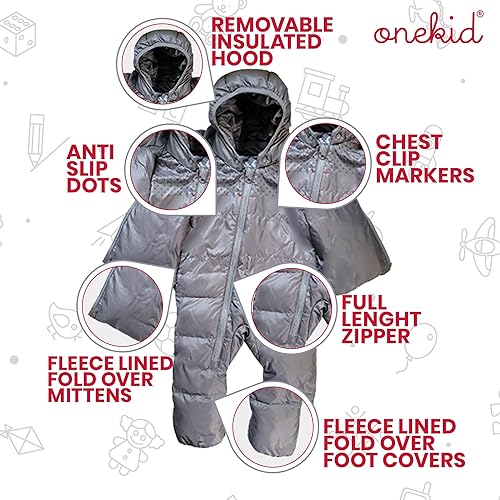 Miniatura 3 de ONE KID The Road Coat Premium Snow Suit Car Seat Safe Winter Jacket for Infants & Toddlers Crash Tested, Easy In & Out