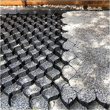 Sidewalks Ground Grid Stabilizer 2 Inch Retaining Wall Stabilizer Dirt Storage Locker for Gravel/Cement/Sand1x6m3.3x20ft