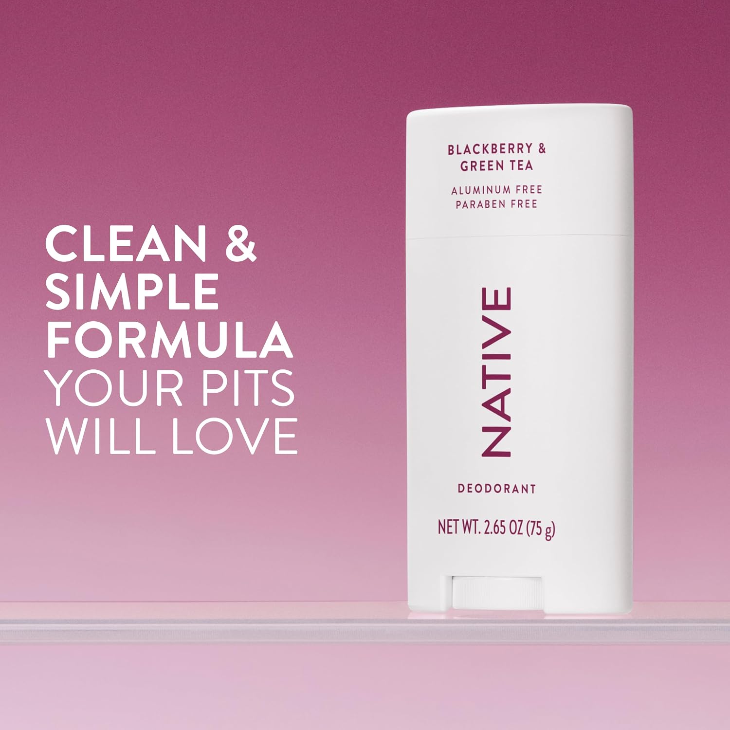 Native Deodorant Contains Naturally Derived Ingredients, 72 Hour Odor Control, Deodorant for Women and Men, Aluminum Free, Blackberry & Green Tea 2.65oz