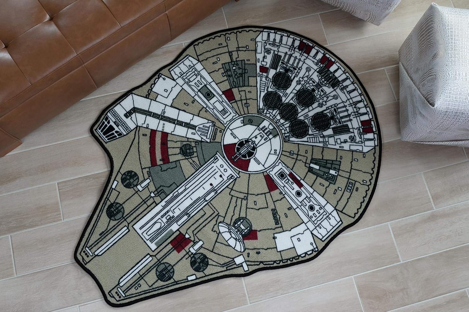 Star Wars Han Solo's Millennium Falcon Small Area Rug | 39 x 52 Inches