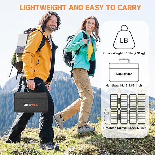 Miniatura 3 de Kit de cargador de panel solar portátil MC-4 de 100 W, 18 V, IP68, impermeable, ligero y compacto para pequeñas centrales eléctricas, RV, viajes,