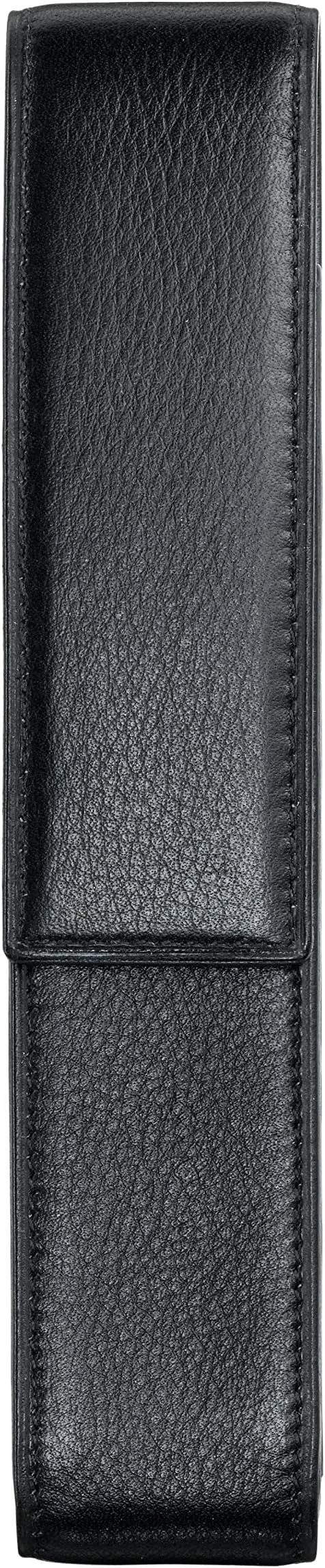 DONGKER Vintage Leder-Stifttasche – Elegantes Etui Mit Relief-Details Für Füllfederhalter & Kugelschreiber (Braun, 17x4,5 Cm)