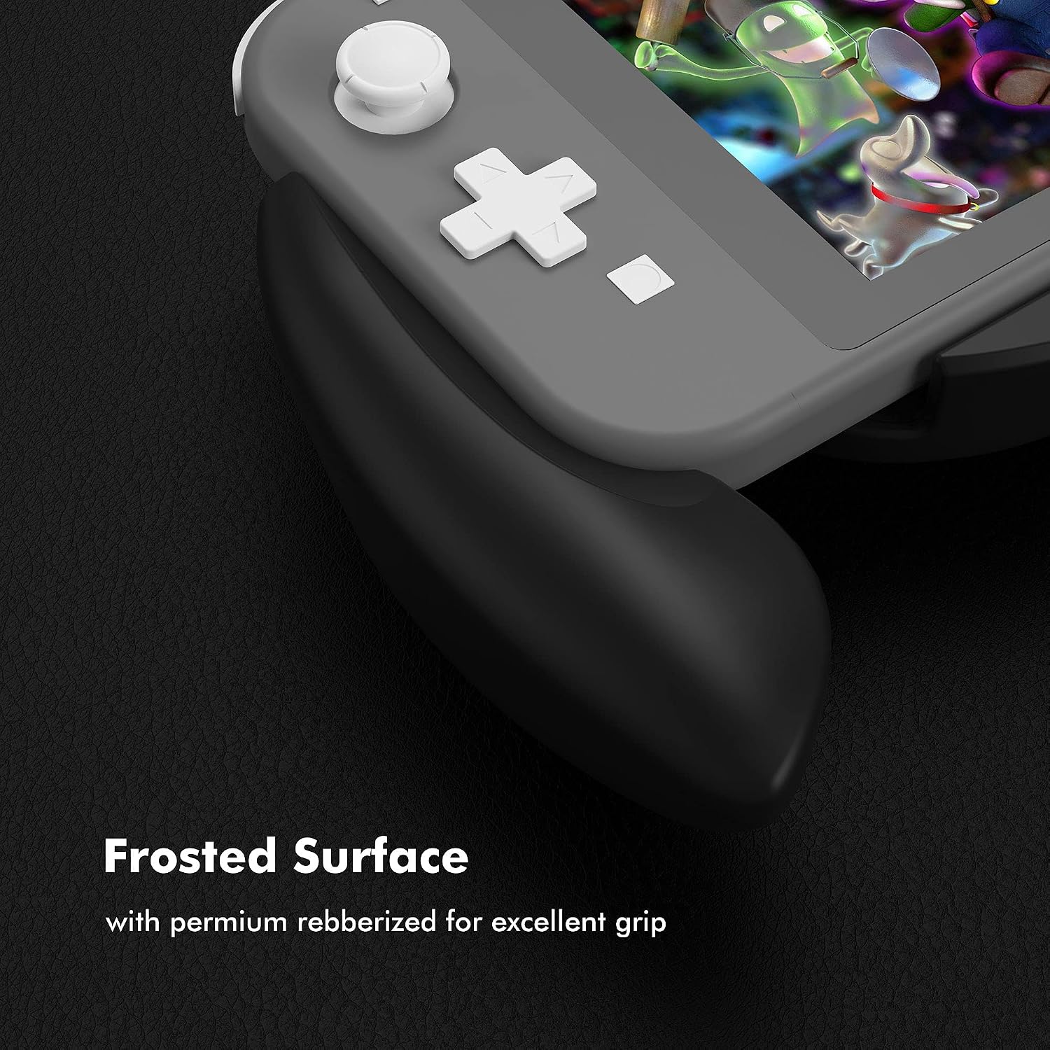 Hand Grip Case for Switch Lite, KIWIHOME Switch Lite Grip with Stand Ergonomic Comfort Handles with Game Storage Case Support Quick USB Charging Protective Case Kit for Switch Lite (Black)