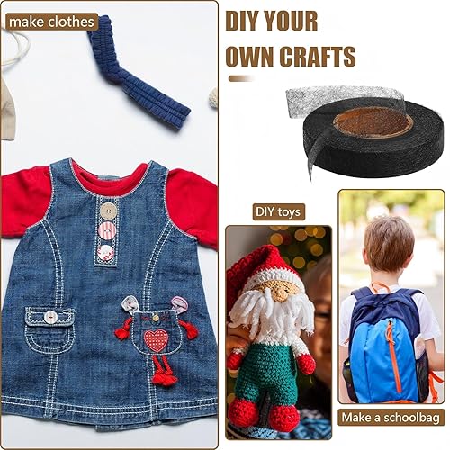 Miniatura 7 de Outus 2 rollos de cinta de dobladillo de tela adhesiva para planchar sin coser para pantalones cada uno 1/2 pulgada