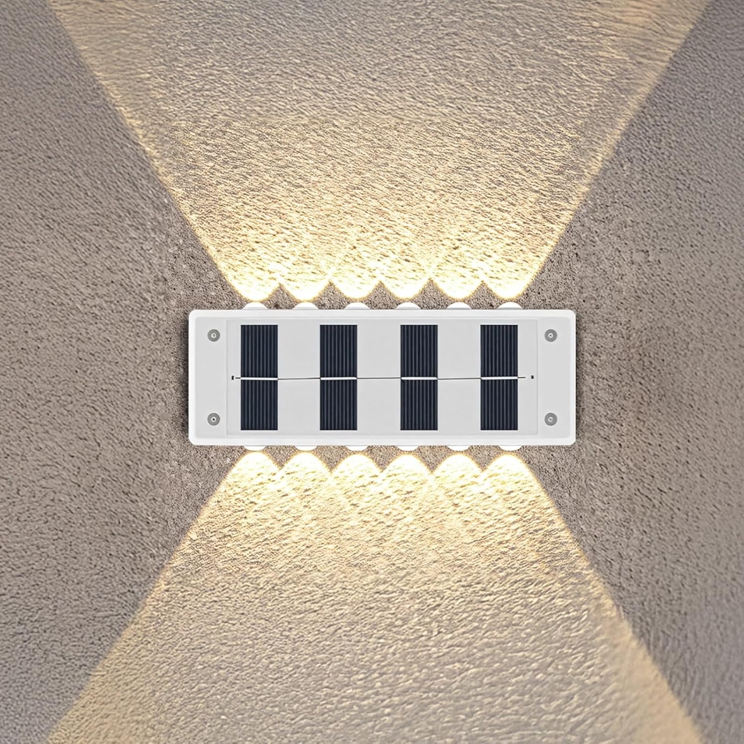 Patio, Deck, Garden, for Abs+Pc Material, 7 Adjustable Mode Brightness, 6-12 Hours Light, Multiple Led Options, Waterproof Outdoor Wall Mount, 6 Pcs Solar Fence Lights