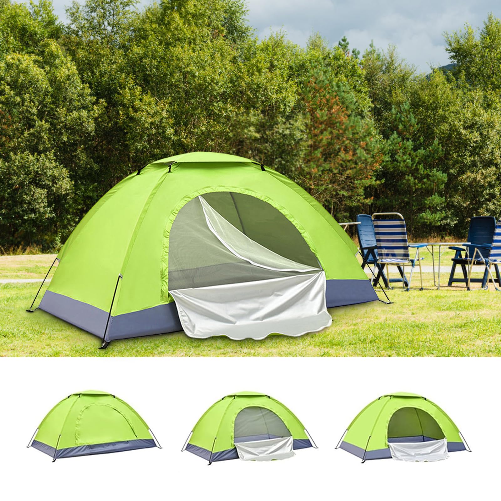 Tenda da campeggio ultraleggera, tessuto Oxford 210D, impermeabile, con borsa per il trasporto, impermeabile e facile da installare per viaggi e escursioni