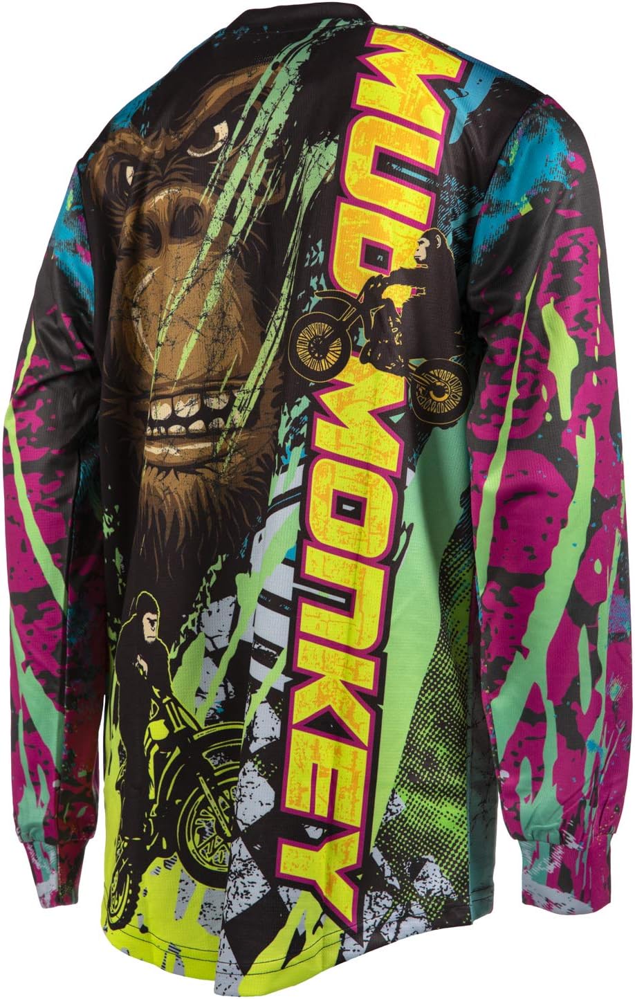 Men’s Dirt Bike Shirt and Motocross Jersey, Longsleeve MX Gear for BMX and MTB Riding, Adult Sizes XS-3XL
