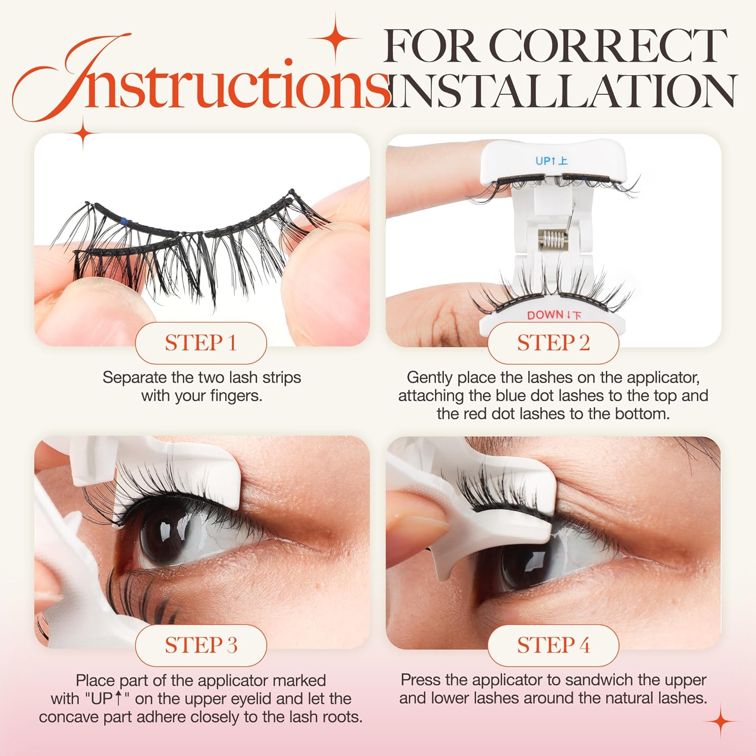 LASHVIEW Magnetic Eyelashes with Applicator,Reusable Soft Magnetic Eyelashes Natural Look, No Glue Needed RC14-N