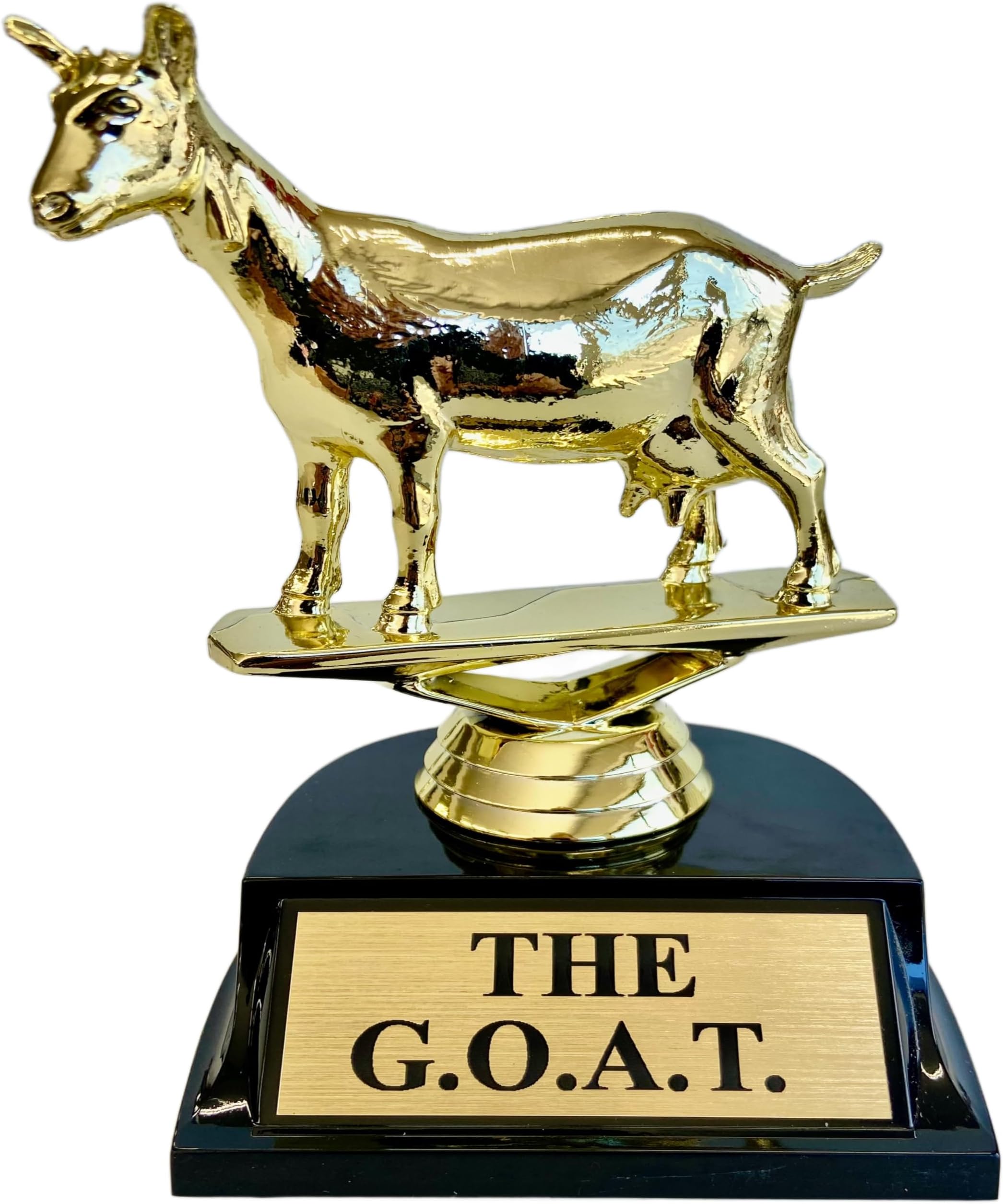 The Goat Trophy | G.O.A.T Greatest of All Time Trophy | Funny Recognition Trophy for Boss, Coworkers, Friends | Laser Engraved Appreciation Trophy. The Humble Goat
