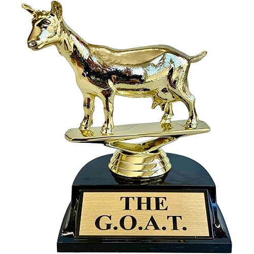The Goat Trophy | G.O.A.T Greatest of All Time Trophy | Funny Recognition Trophy for Boss, Coworkers, Friends | Laser Engraved Appreciation Trophy. The Humble Goat