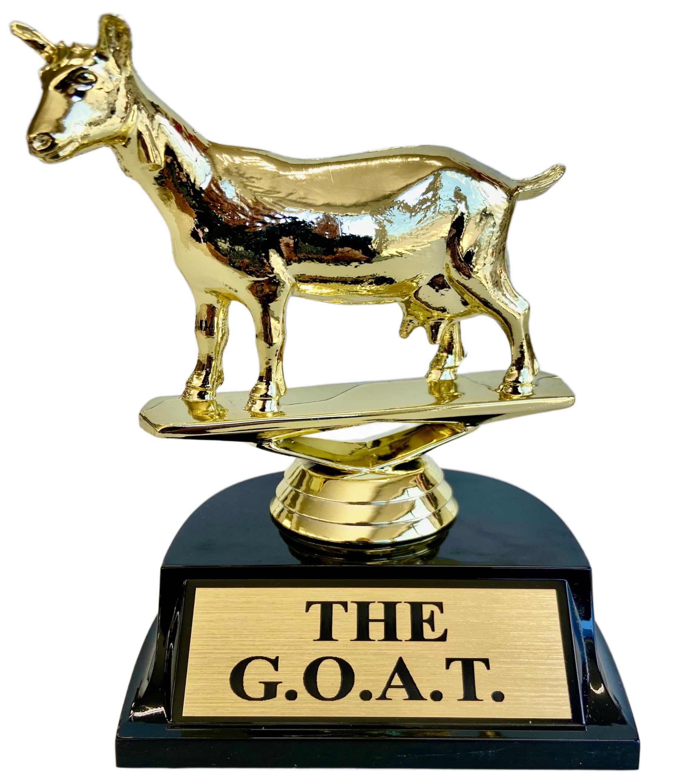 The Goat Trophy | G.O.A.T Greatest of All Time Trophy | Funny Recognition Trophy for Boss, Coworkers, Friends | Laser Engraved Appreciation Trophy. The Humble Goat!!