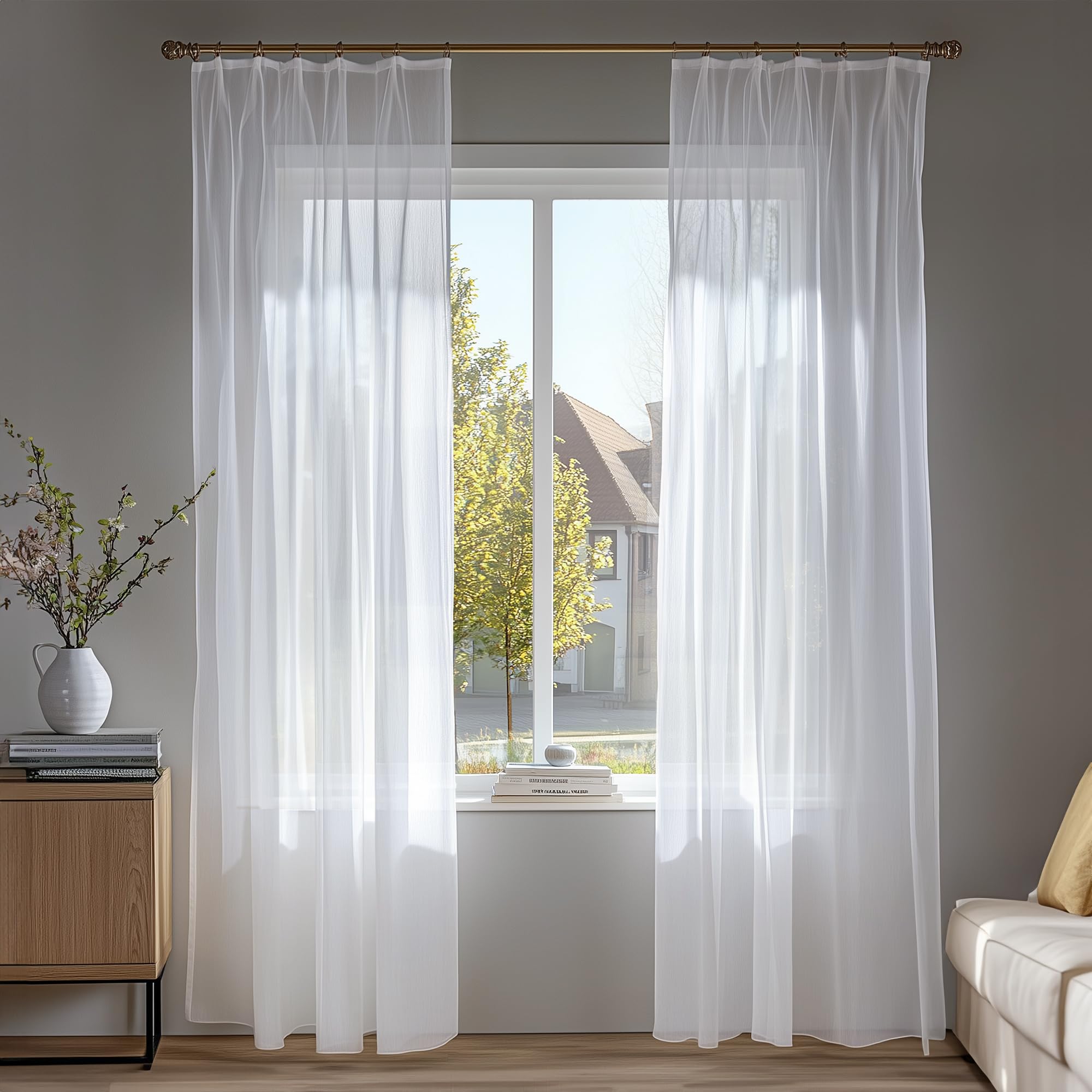 OK kant en klaar vitrage wit 140x270 cm (bxh) - 2 stuks kopen? Gordijnen OK kant en klaar vitrage wit 140x270 cm (bxh) - 2 stuks kopen? Gordijnen