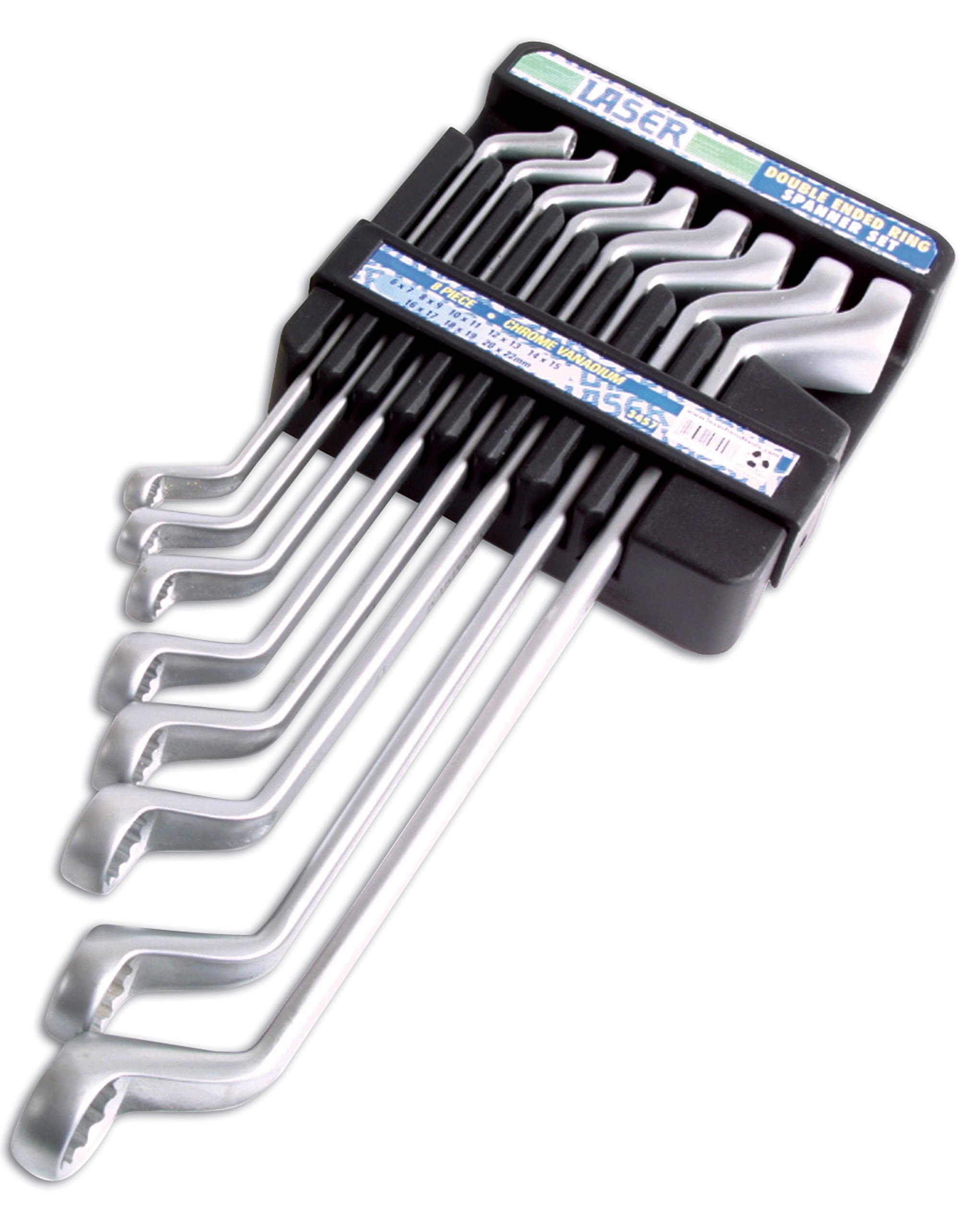 Laser 3457 Offset Ring Spanner Set 8pc