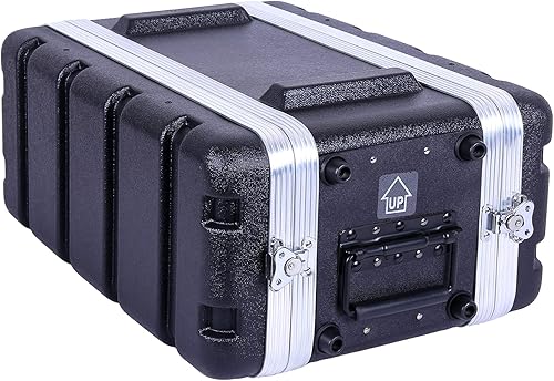Miniatura 28 de Crossrock Estuche apilable para rack de 6U, profundidad estándar de 19.25 pulgadas, construcción de carcasa rígida de polietileno con hardware