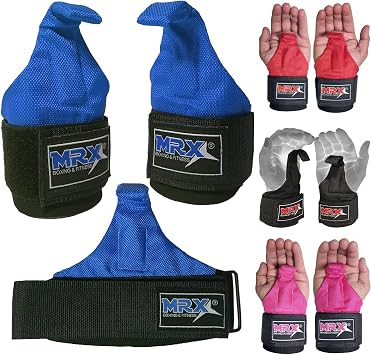 MRX Power Weight Lifting Straps Wrist Support Heavyduty Gym Training Bandage Cordura Hook Deadlifting Wraps
