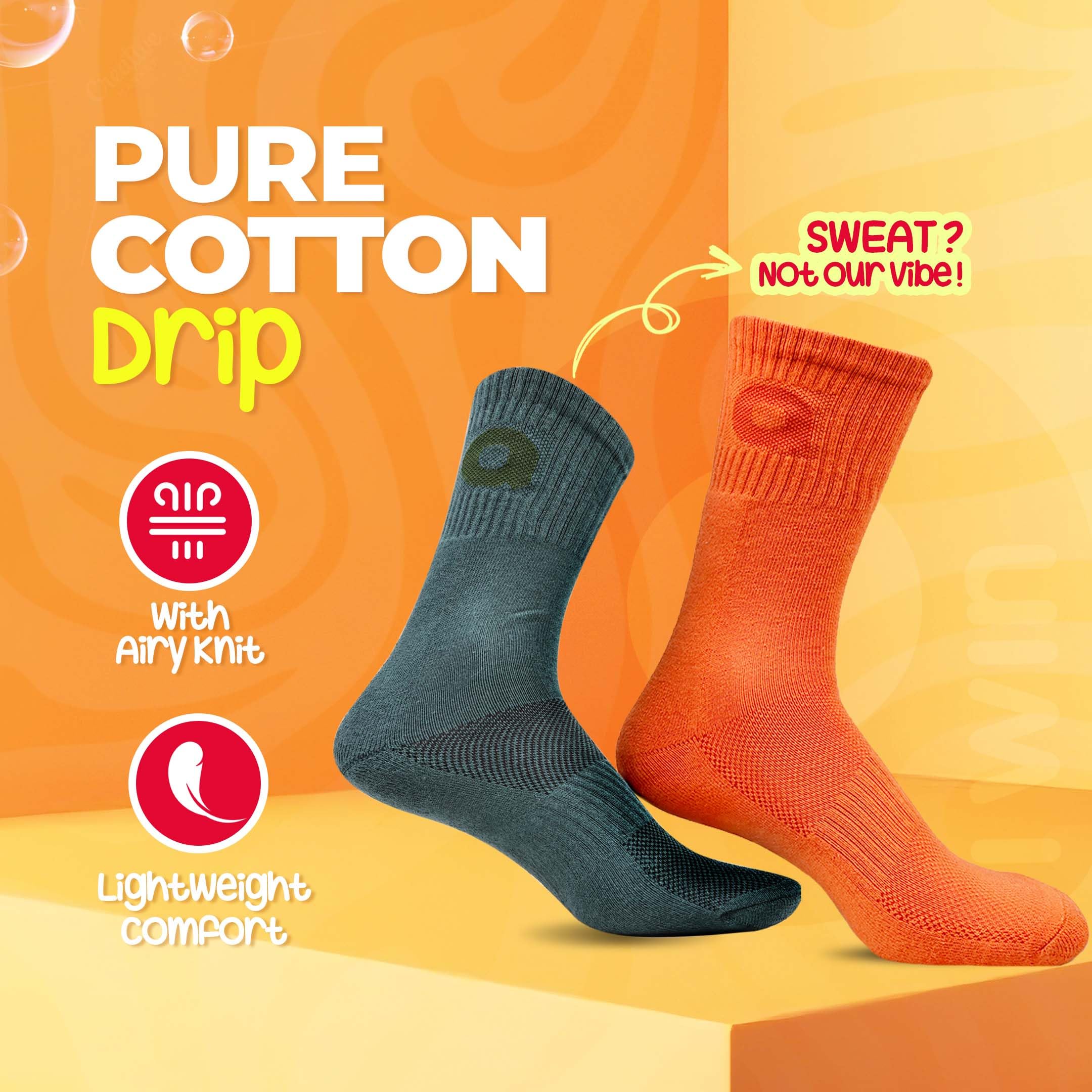 Aivin LongStrd Mid Length Socks for Men & Women | Breathable, Cushioned & Sweat-Wicking Sports Socks for Running, Gym, Walking (Baby Pink) 1
