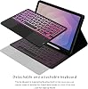 Funda con Teclado para Samsung Galaxy Tab S11 2025 11 Pulgadas con Panel Táctil Retroiluminado | Retroiluminación de 7 Colores, Panel Táctil Inteligente, Desmontable Magnético, Soporte para Lápiz, Cubierta Protectora de TPU, Para Estudiantes, Hogar y Viajes 7