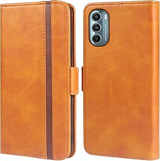 FDCWTSH Compatible with Motorola Moto G Stylus 5G 2022 Wallet Case Wrist Strap Lanyard and Leather Flip Card Holder Stand Cell Accessories Phone Cover for XT2215-1 XT2215-4 XT2215DL Women Men Brown