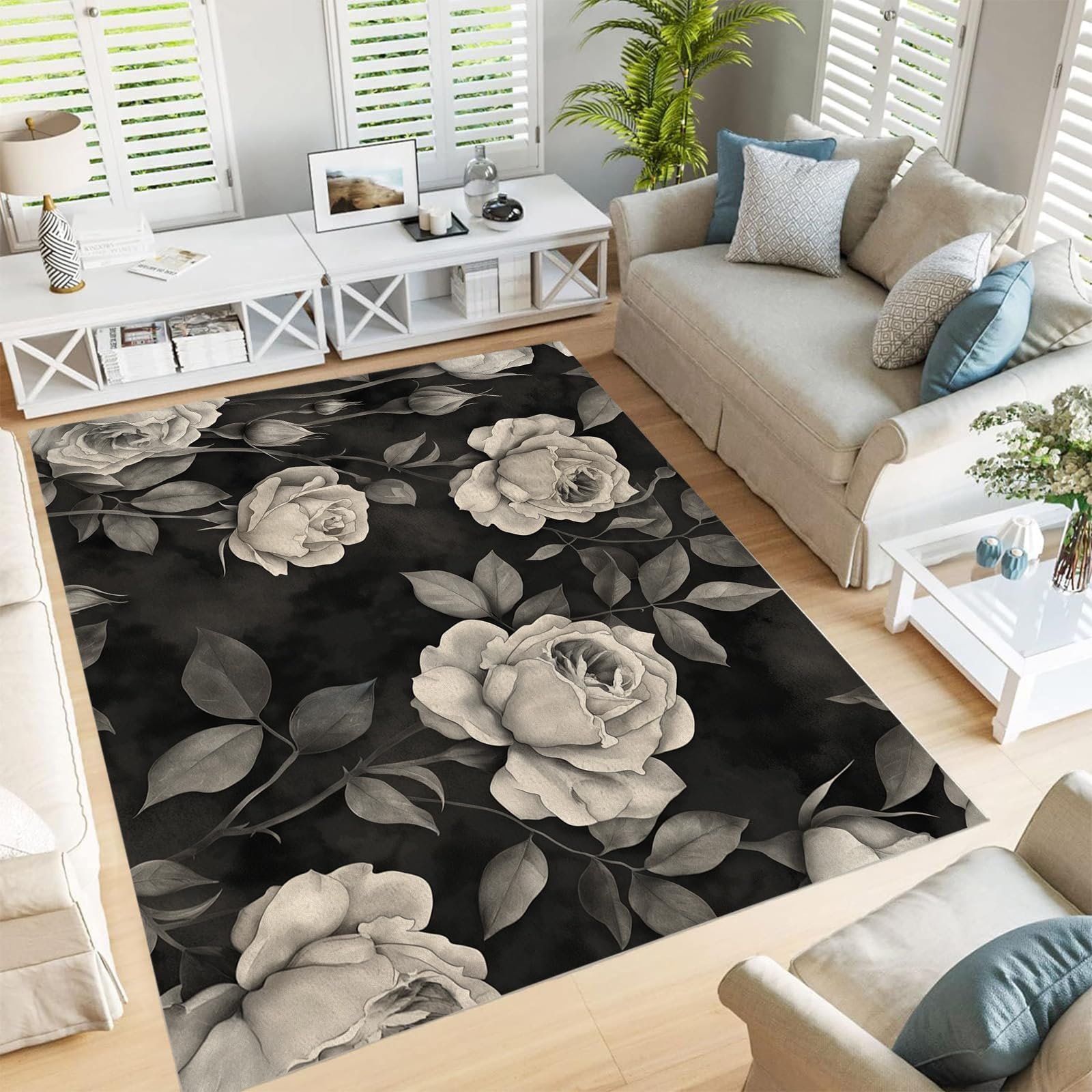 Tapis de salon lavable et antidérapant fini les glissades et les taches tenaces