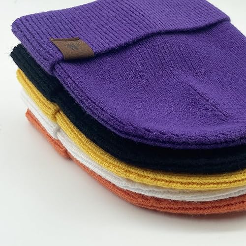 Miniatura 5 de Gorro de forro polar - Gorros de invierno para mujeres y hombres, gorro de calavera con puños, cálidos regalos térmicos y suaves