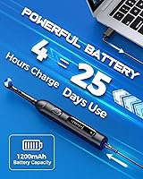 Vista 7 de TEETHEORY - Cepillo de dientes eléctrico giratorio para adultos con 8 cabezales de cepillado (2 tipos), cepillo de dientes eléctrico de limpieza