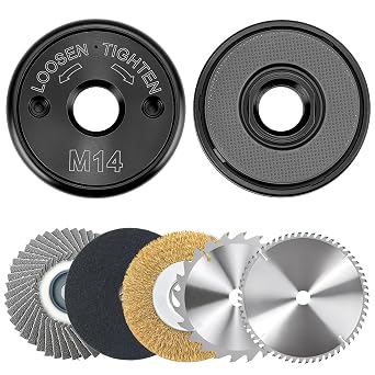 QWORK Quick Release Nut M14 Angle Grinder Quick Clamping Nut Quick Release