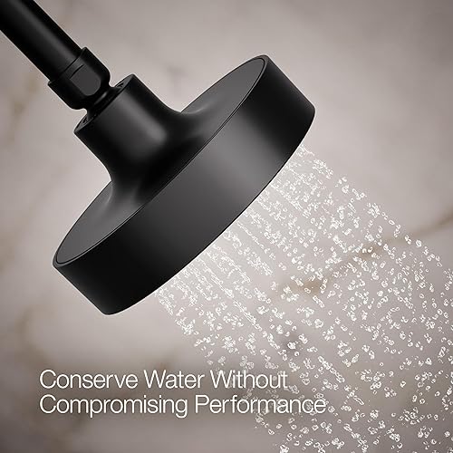 Miniatura 36 de Kohler 965-AK-2MB Purist Cabezal de ducha de una sola función, 2.5 gpm, latón moderno cepillado vibrante Latón cepillado vibrante.,Negro