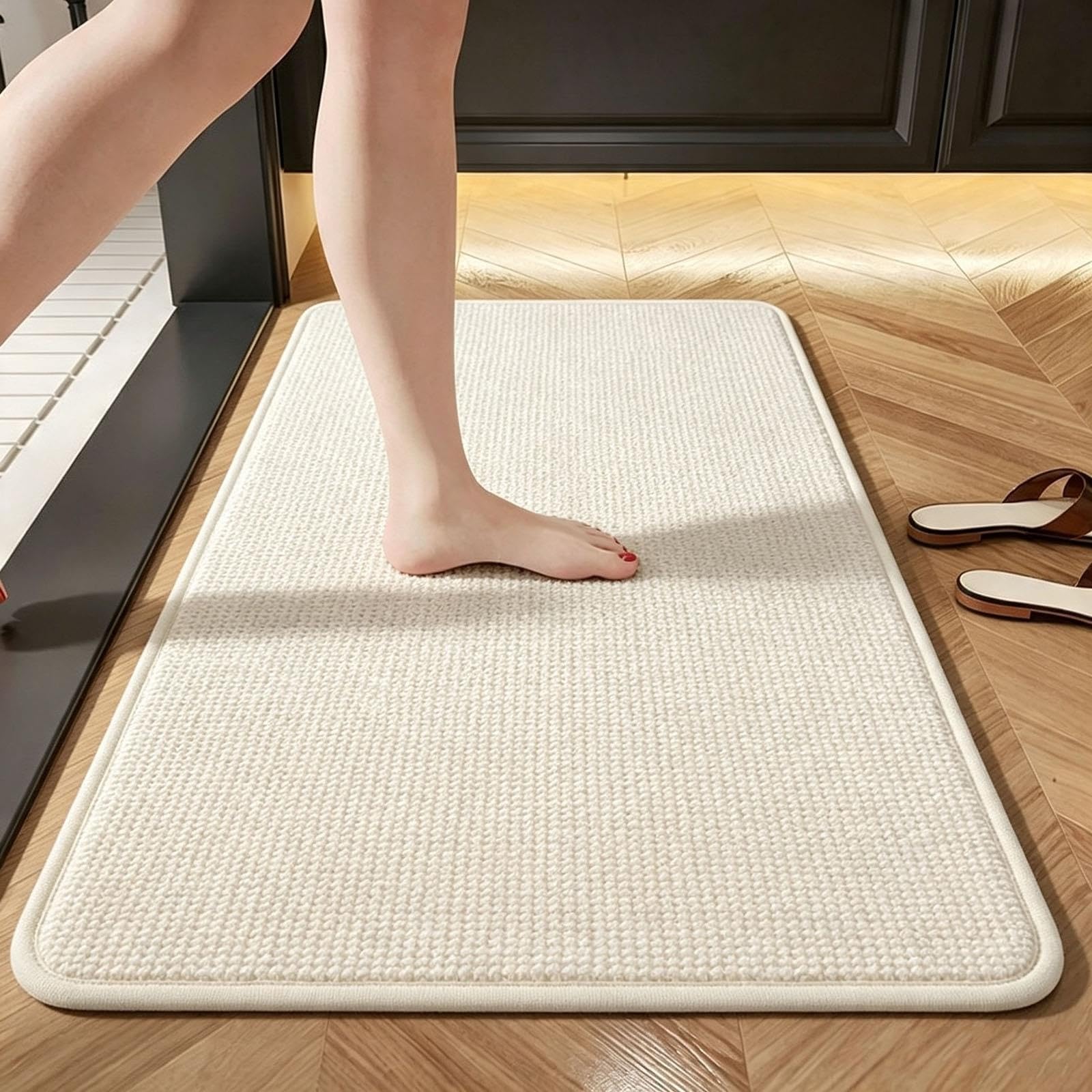 Tapis De Bain Absorbant, Douche Antidérapant, Chenille, Séchage Rapide