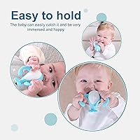 Vista 2 de Best Baby Toy for 4Months Baby, Baby Teething Toys for 3-6 6-12 Months, Teething Relief Toys, Food Grade Silicone Montessori Baby Teether Toy for