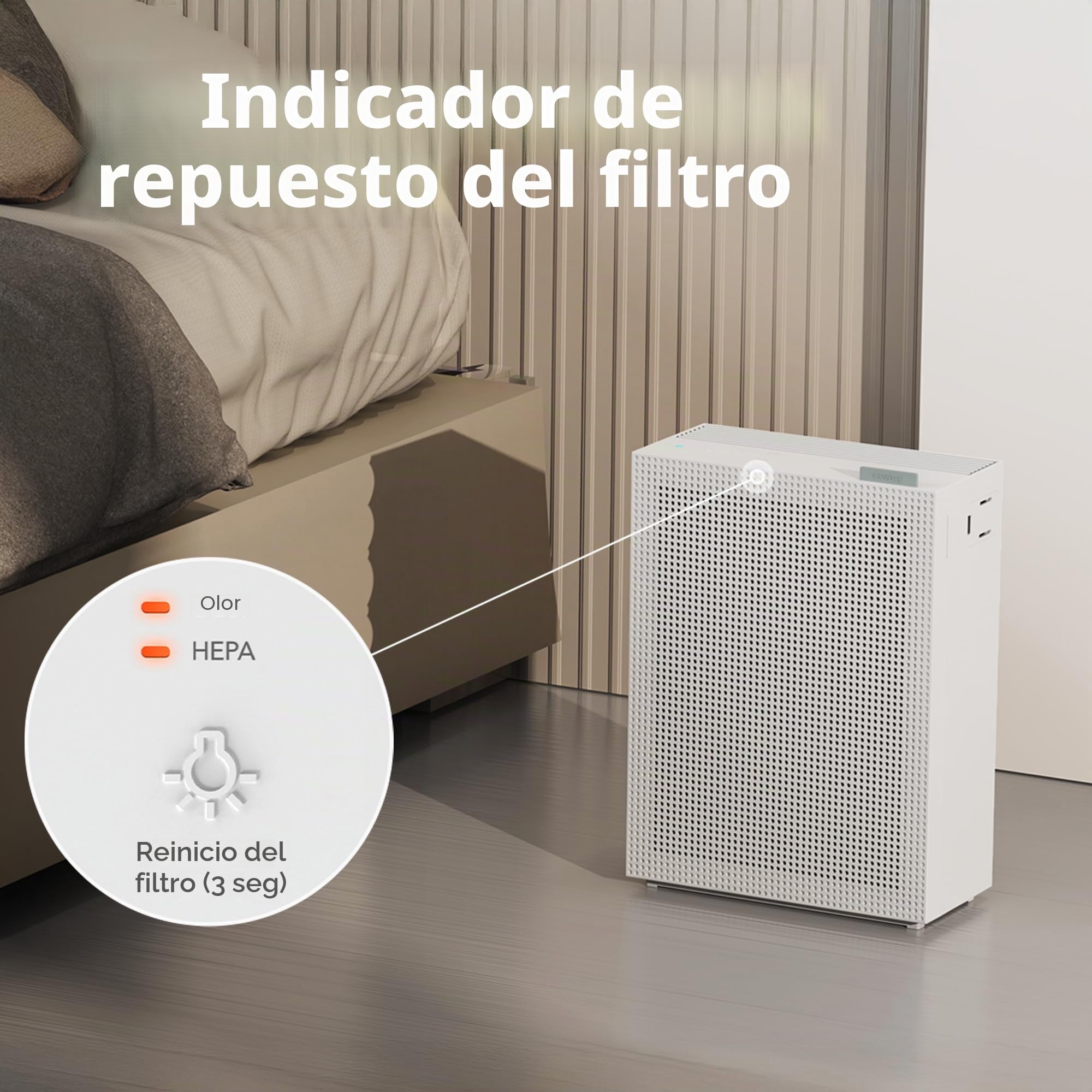 Coway Airmega 150 - Filtro de repuesto para purificador de aire, color negro y blanco